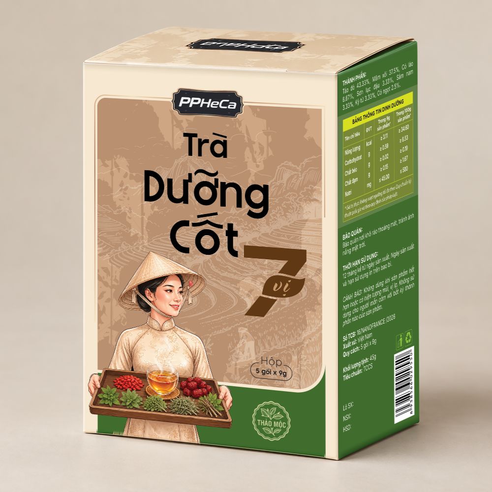 Trà Dưỡng cốt 7 vị 5 gói dạng hộp