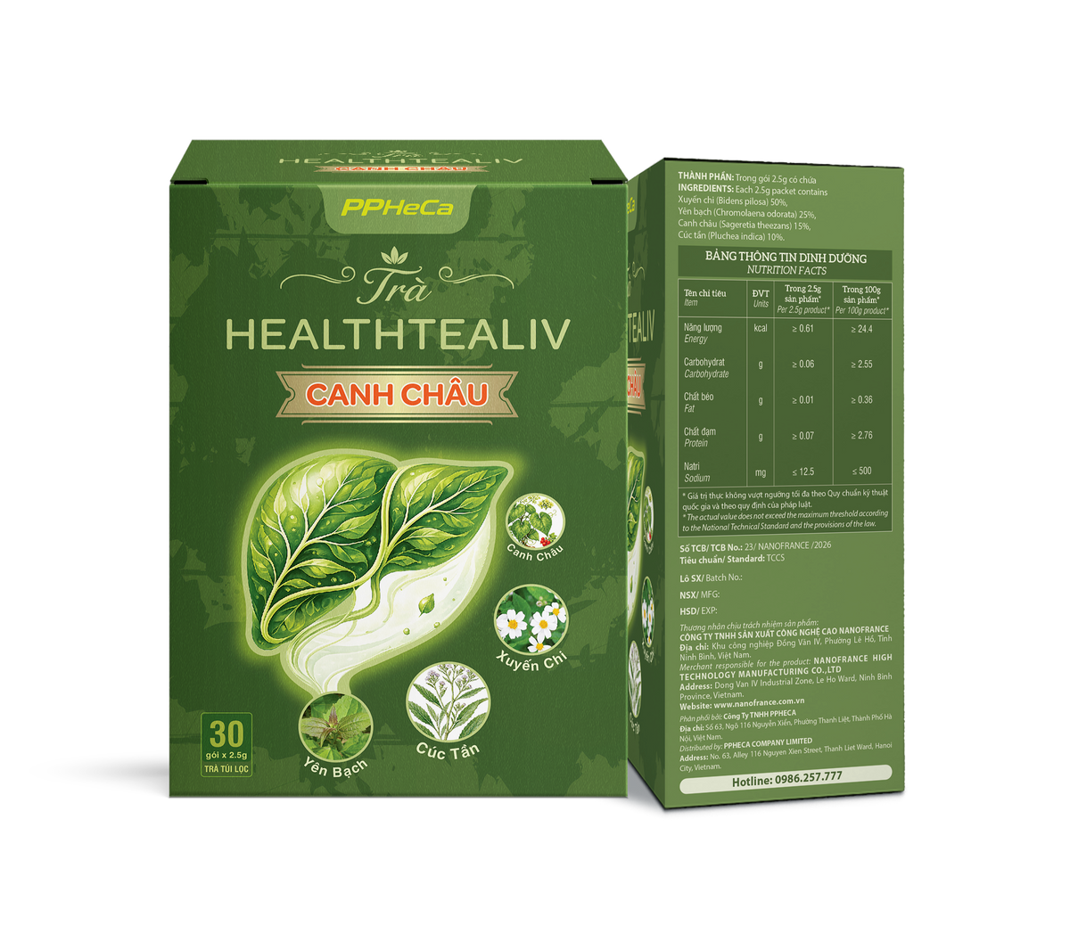 TRÀ HEALTHTEALIV CANH CHÂU 30 GÓI 2.5G
