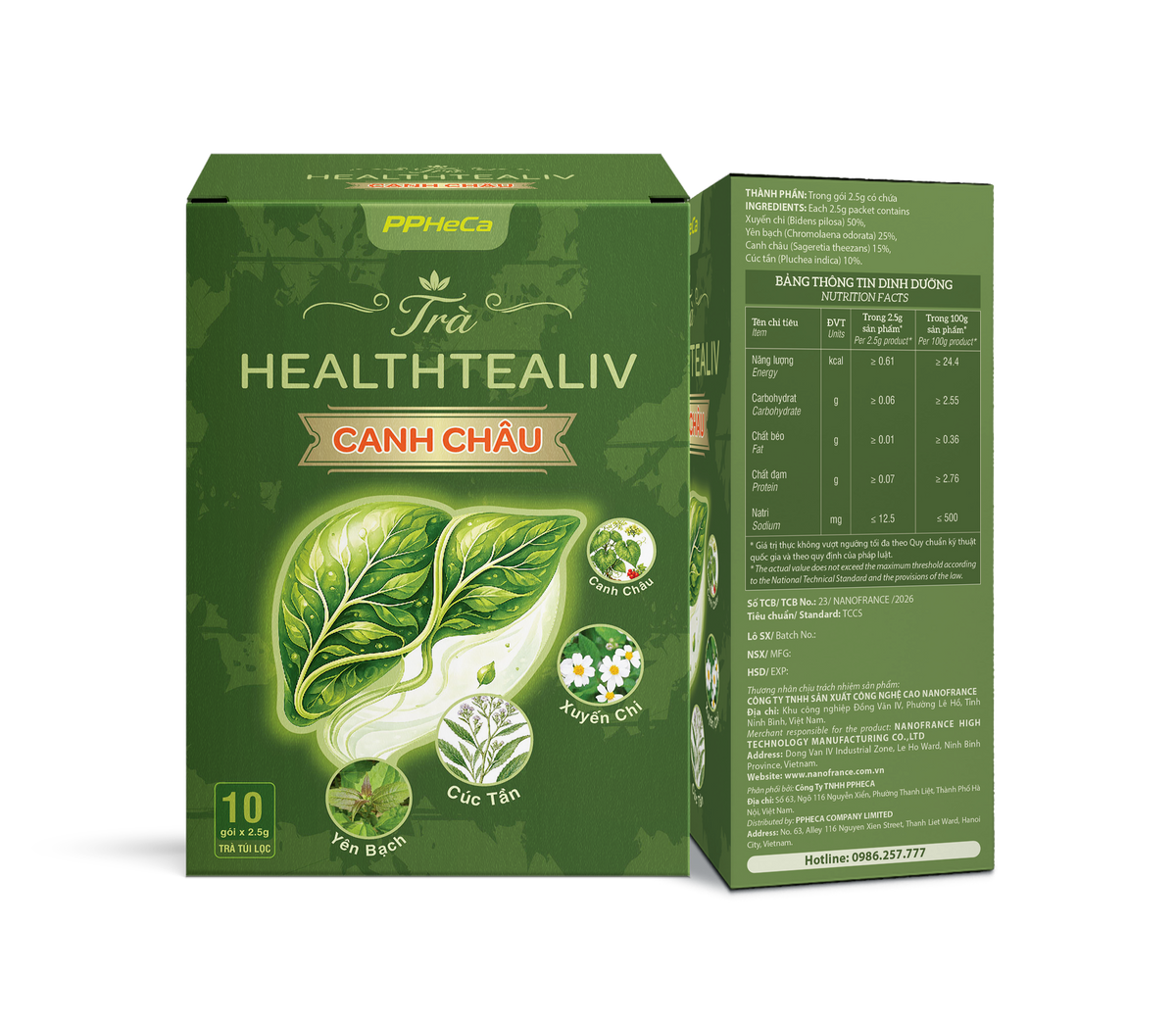 TRÀ HEALTHTEALIV CANH CHÂU 10 GÓI 2.5G