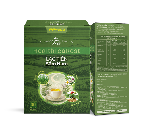 TRÀ HEALTHTEAREST LẠC TIÊN SÂM NAM 30 GÓI 2.5G
