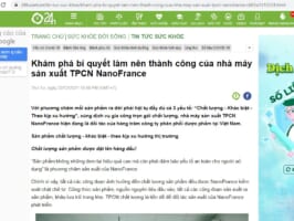 bí quyết thành công của NanoFrance với báo 24h.com.vn